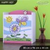 Komoda Happy K07 - motýl s květinou (Barva bílá)