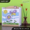 Komoda Happy K07 - motýl s květinou (Barva bílá)