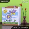 Komoda Happy K07 - motýl s květinou (Barva bílá)