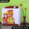 Komoda Happy K07 - lokomotiva (Barva bílá)