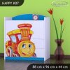 Komoda Happy K07 - lokomotiva (Barva bílá)
