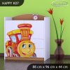Komoda Happy K07 - lokomotiva (Barva bílá)