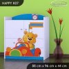 Komoda Happy K07 - medvídek v červeném autě (Barva bílá)
