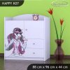 Komoda Happy K07 - monster toralei (Barva bílá)