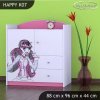 Komoda Happy K07 - monster toralei (Barva bílá)