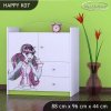 Komoda Happy K07 - monster toralei (Barva bílá)