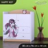 Komoda Happy K07 - monster toralei (Barva bílá)