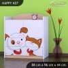 Komoda Happy K07 -pejsek a kočička (Barva bílá)