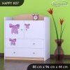 Komoda Happy K07 -pejsek s mašlí (Barva bílá)