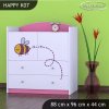 Komoda Happy K07 -  včelka (Barva bílá)