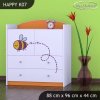Komoda Happy K07 -  včelka (Barva bílá)