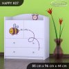 Komoda Happy K07 -  včelka (Barva bílá)