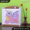 Komoda Happy K07 - růžový dráček (Barva bílá)