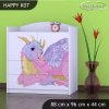 Komoda Happy K07 - růžový dráček (Barva bílá)