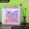 Komoda Happy K07 - růžový dráček (Barva bílá)