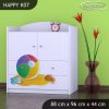 Komoda Happy K07 - slon s balónkem (Barva bílá)