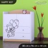 Komoda Happy K07 - šťastný medvídek (Barva bílá)
