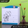 Komoda Happy K07 - šťastný medvídek (Barva bílá)