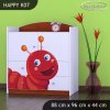 Komoda Happy K07 - veselá housenka (Barva bílá)