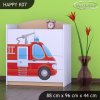 Komoda Happy K07 - hasičské auto (Barva bílá)
