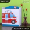 Komoda Happy K07 - hasičské auto (Barva bílá)