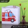 Komoda Happy K07 - hasičské auto (Barva bílá)