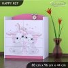 Komoda Happy K07 -zamilovaní králíčci (Barva bílá)