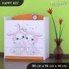 Komoda Happy K07 -zamilovaní králíčci (Barva bílá)