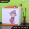 Komoda Happy K07 -zamilovaný skřítek (Barva bílá)