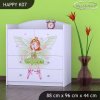 Komoda Happy K07 -  zelená čarodějka (Barva bílá)