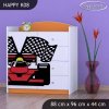 Komoda Happy K08 -  ferrari (Barva bílá)