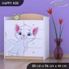 Komoda Happy K08 - bílá kočička (Barva bílá)