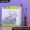 Komoda Happy K08 -  medvídek v autě (Barva bílá)