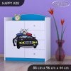 Komoda Happy K08 -  policie (Barva bílá)