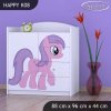 Komoda Happy K08 -  růžový pony (Barva bílá)