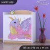 Komoda Happy K08 -  růžový dráček (Barva bílá)