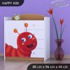Komoda Happy K08 - veselá housenka (Barva bílá)