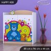 Komoda Happy K08 - veselý medvídek (Barva bílá)