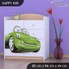 Komoda Happy K08 -zelené auto (Barva bílá)