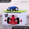 Box na hračky Happy KNZ01 - auto s vlajkou (Barva bílá)