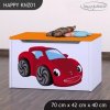 Box na hračky Happy KNZ01 - pohádkové auto (Barva bílá)