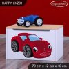 Box na hračky Happy KNZ01 - pohádkové auto (Barva bílá)