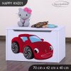 Box na hračky Happy KNZ01 - pohádkové auto (Barva bílá)