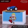 Box na hračky Happy KNZ01 - bořek stavitel (Barva bílá)