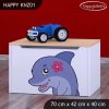 Box na hračky Happy KNZ01 - delfín (Barva bílá)
