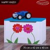 Box na hračky Happy KNZ01 - dva květy (Barva bílá)