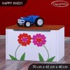 Box na hračky Happy KNZ01 - dva květy (Barva bílá)
