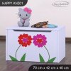 Box na hračky Happy KNZ01 - dva květy (Barva bílá)