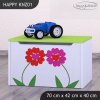 Box na hračky Happy KNZ01 - dva květy (Barva bílá)