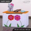 Box na hračky Happy KNZ01 - dva květy (Barva bílá)